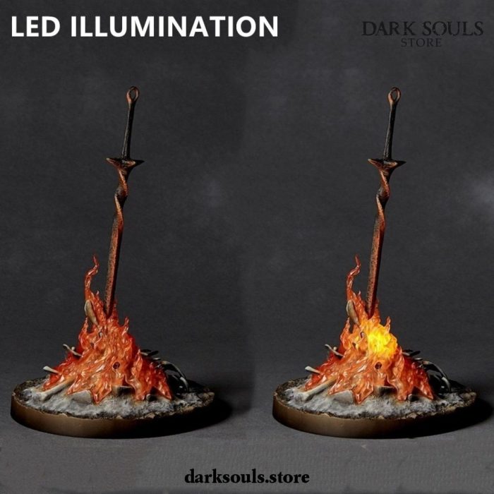 2021 Dark Souls Led Illumination Bonfire Lit Light Up Statue Dark Souls Store 2926