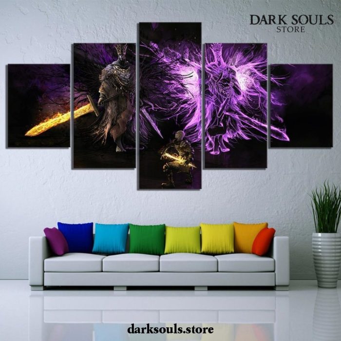 2021 New Design 5 Pieces Dark Souls Knight Canvas Wall Art