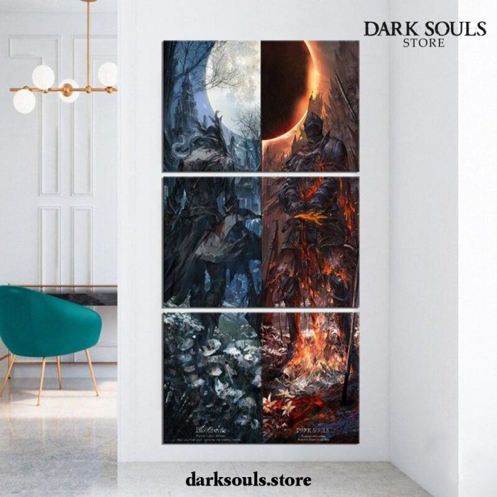 3 Panel Dark Souls Fantasy Canvas Wall Art