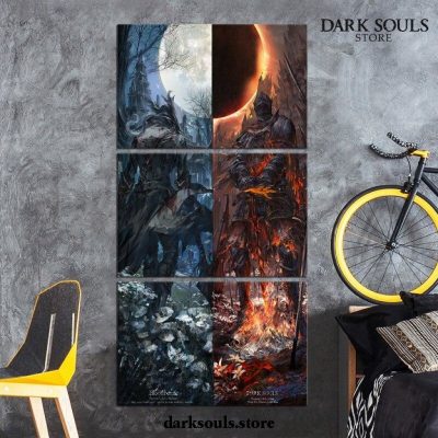 3 Panel Dark Souls Fantasy Canvas Wall Art