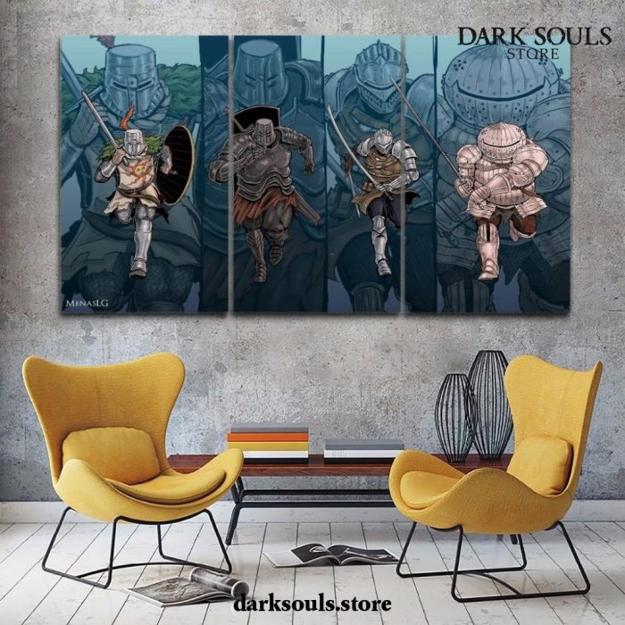 3 Piece Dark Souls Black Iron Tarkus Oscar Seigmeyer Solaire Wall Art