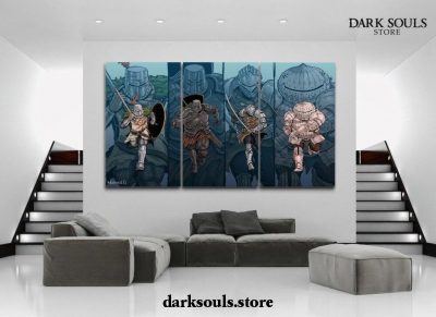 3 Piece Dark Souls Black Iron Tarkus Oscar Seigmeyer Solaire Wall Art
