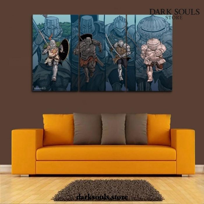 3 Piece Dark Souls Black Iron Tarkus Oscar Seigmeyer Solaire Wall Art