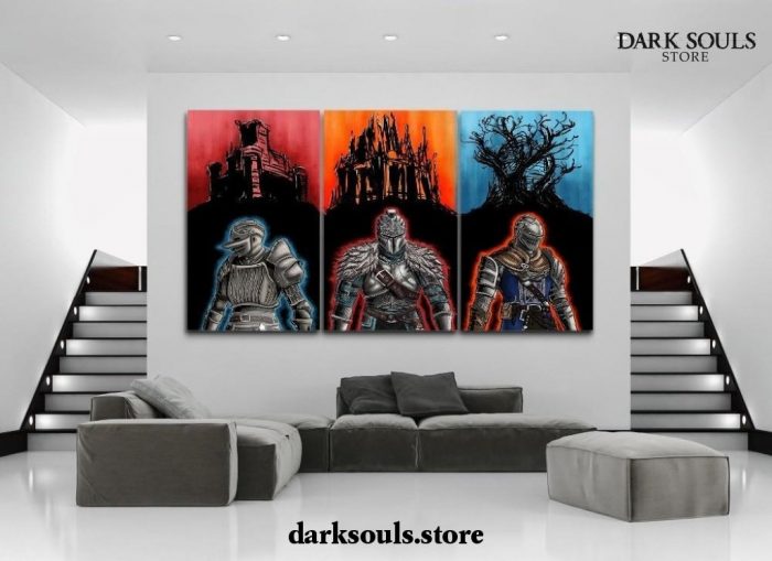 3 Piece Dark Souls Iii Kinight Wall Art