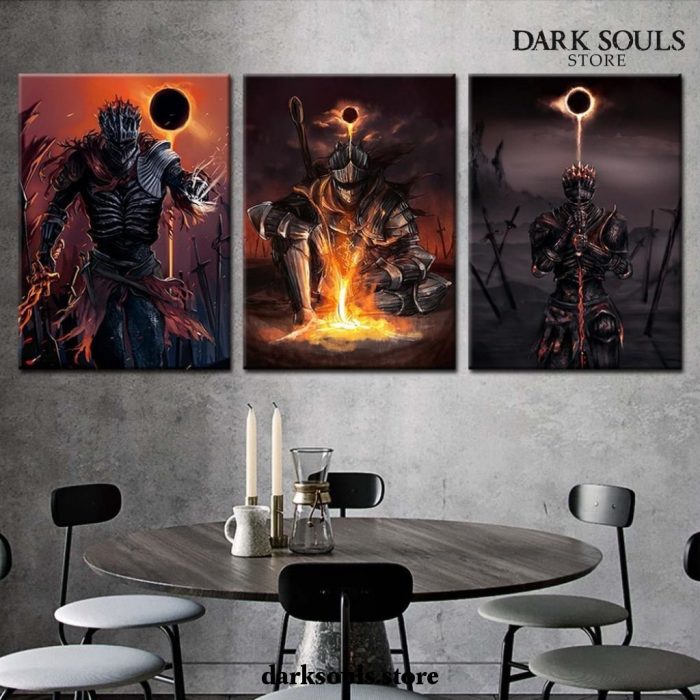 3 Piece Dark Souls Iii Warrior 3D Wall Art