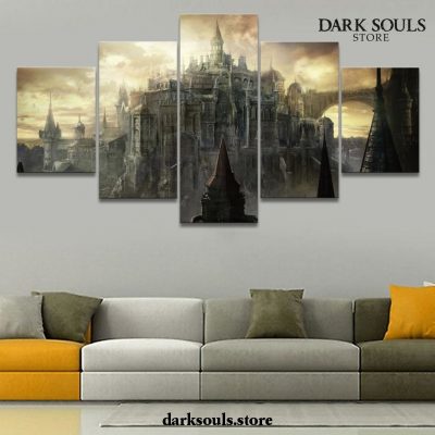 5 Pieces Dark Souls Iii Castle Canvas Wall Art