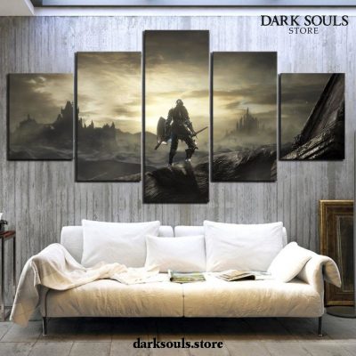 5 Pieces Dark Souls Knight Sunset Canvas Wall Art