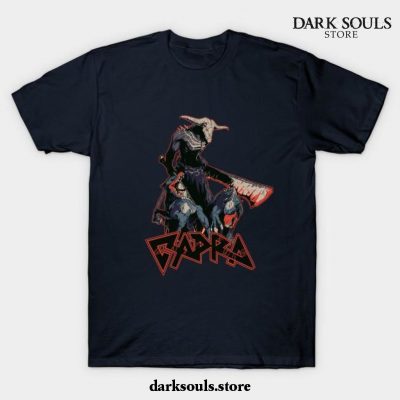 Capra Demon Unofficial Dark Souls Metal Band T-Shirt Navy Blue / S