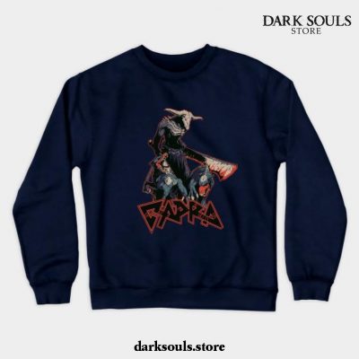 Capra Demon Unofficial Dark Souls Metal Band Tee Crewneck Sweatshirt Navy Blue / S
