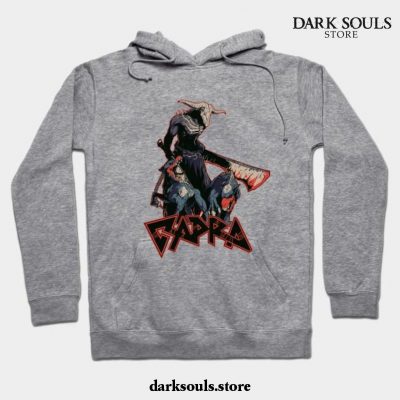 Capra Demon Unofficial Dark Souls Metal Band Tee Hoodie Gray / S