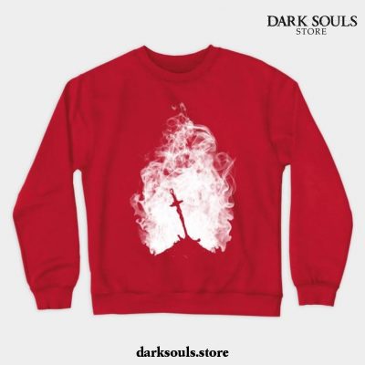 Dark Flame (White Version) Crewneck Sweatshirt Red / S
