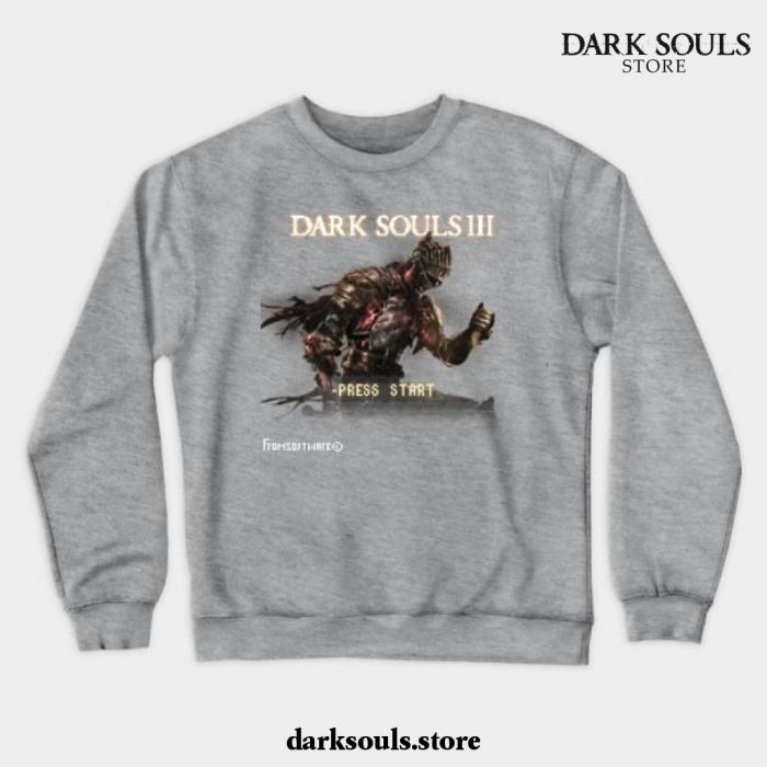 Dark Souls 3 Retro Game Crewneck Sweatshirt Gray / S