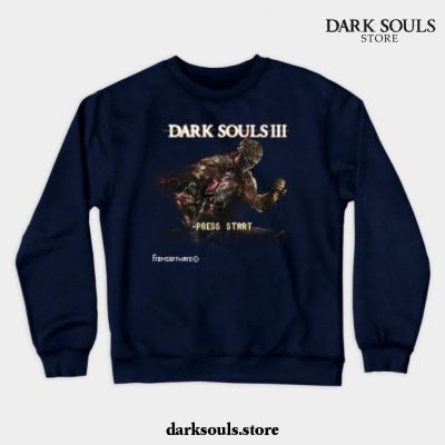 Dark Souls 3 Retro Game Crewneck Sweatshirt Navy Blue / S