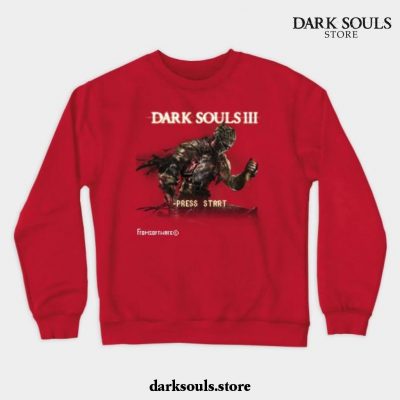 Dark Souls 3 Retro Game Crewneck Sweatshirt Red / S