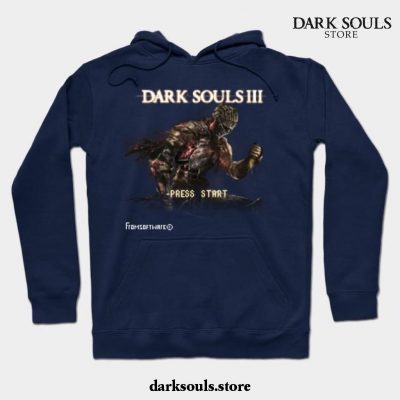Dark Souls 3 Retro Game Hoodie Navy Blue / S