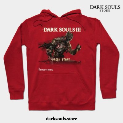 Dark Souls 3 Retro Game Hoodie Red / S