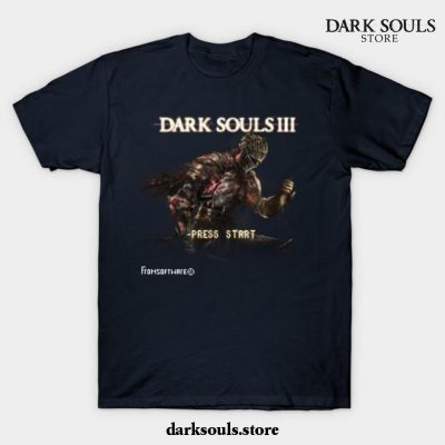 Dark Souls 3 Retro Game T-Shirt Navy Blue / S