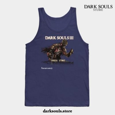 Dark Souls 3 Retro Game Tank Top Navy Blue / S