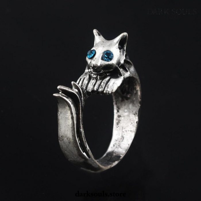 Dark Souls 3 Vintage Alloy Snake Cat Shape Metal Rings