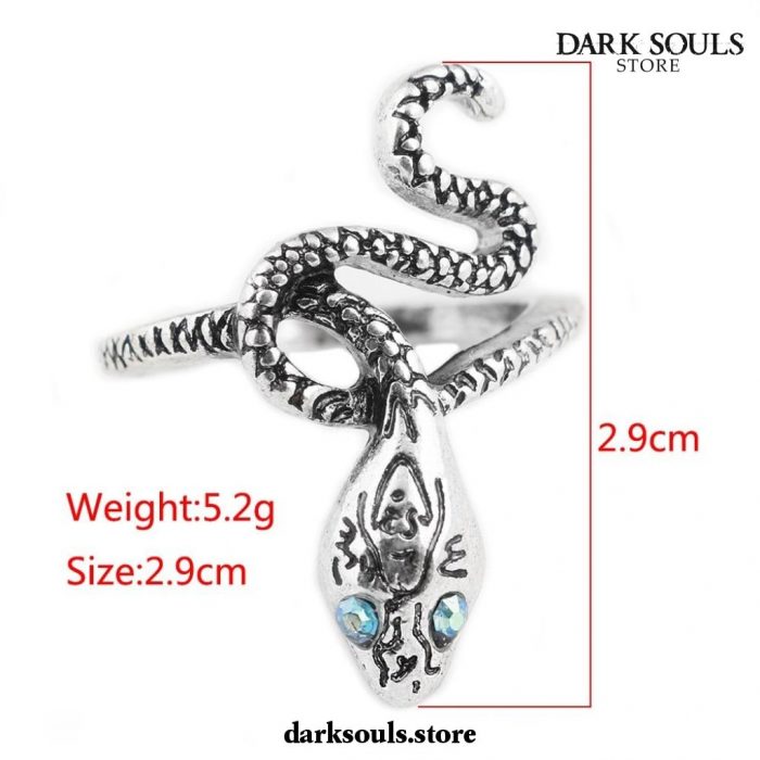 Dark Souls 3 Vintage Alloy Snake Cat Shape Metal Rings