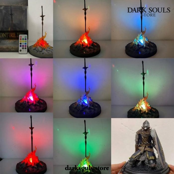 Dark Souls Bonfire Led Lamp Black Faraam Knight Action Figure