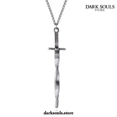 Dark Souls Firelink Coiled Sword Charm Pendant Necklace