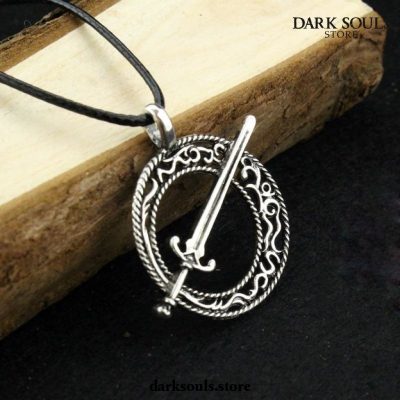 Dark Souls Iii Blade Of The Moon Pendant Covenant Sword Necklaces Leather