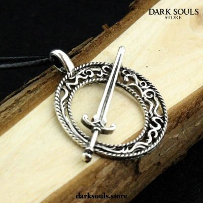 Dark Souls Iii Blade Of The Moon Pendant Covenant Sword Necklaces Leather