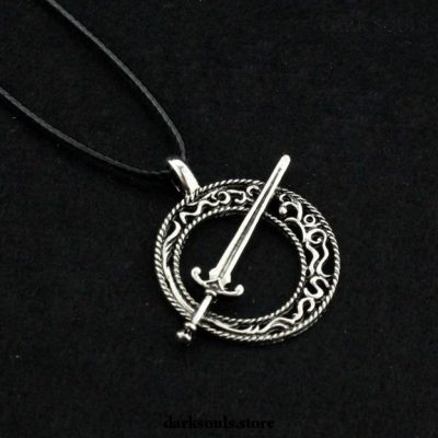 Dark Souls Iii Blade Of The Moon Pendant Covenant Sword Necklaces Leather