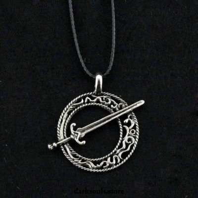 Dark Souls Iii Blade Of The Moon Pendant Covenant Sword Necklaces Leather