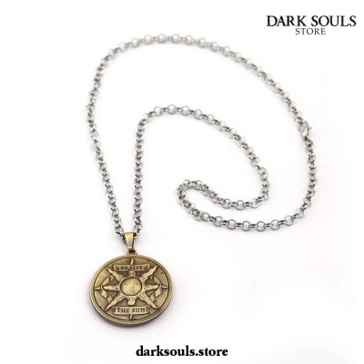 Dark Souls Round The Sun Praise Shield Black Necklace