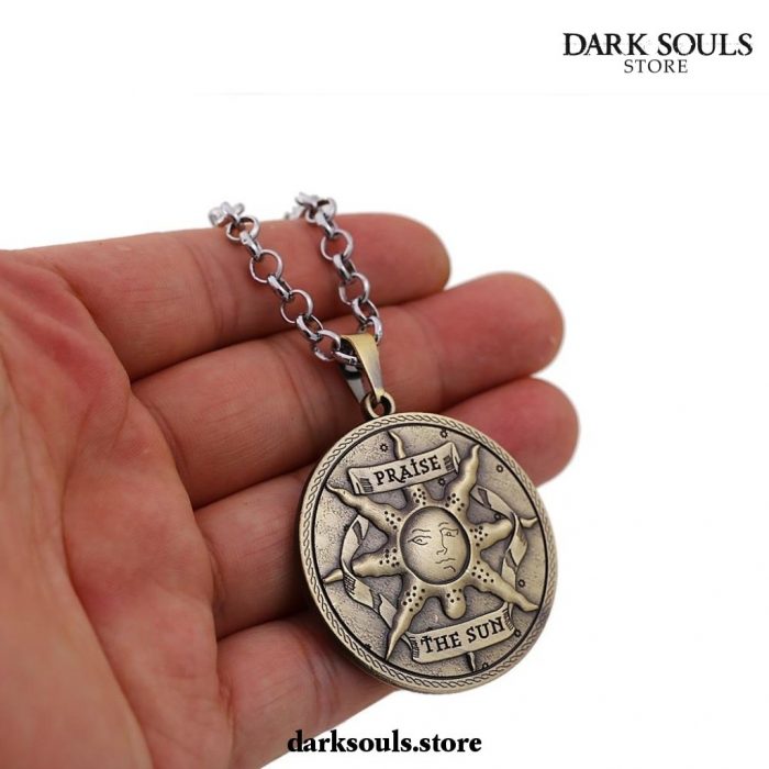 Dark Souls Round The Sun Praise Shield Black Necklace