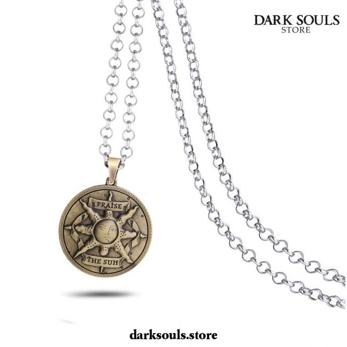 Dark Souls Round The Sun Praise Shield Black Necklace