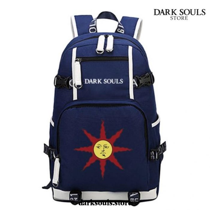 Game Dark Souls Canvas School Backpack Unisex Travel Style 2 / Blue