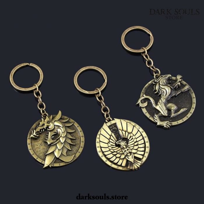 New Dark Souls Eagle Lion Dragon Badage Keychains