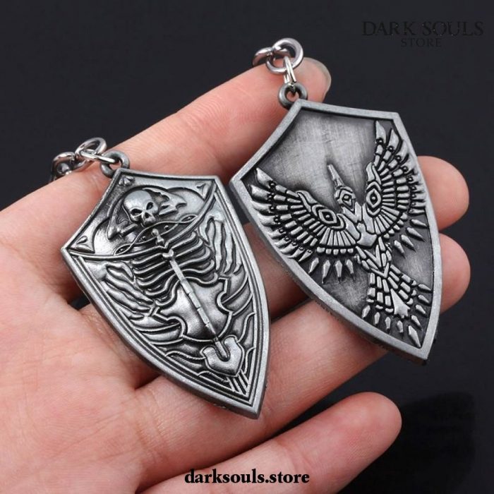 New Dark Souls Keychain - Shield Sword Pendant Metal