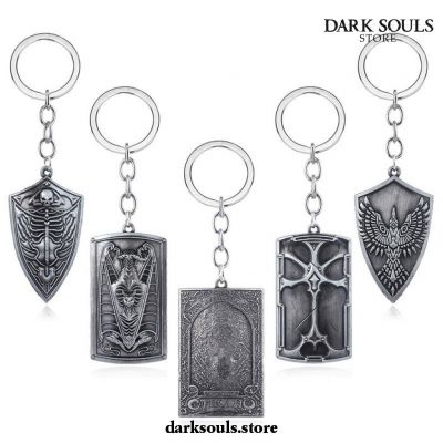 New Dark Souls Keychain - Shield Sword Pendant Metal