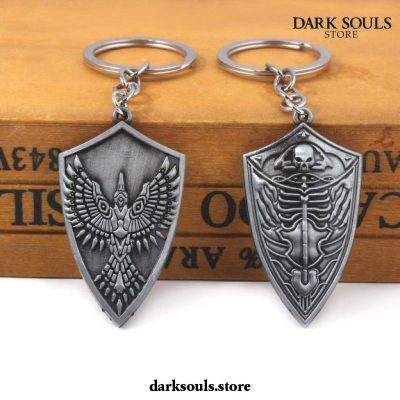 New Dark Souls Keychain - Shield Sword Pendant Metal