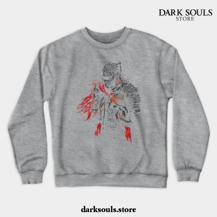 Red Knight Crewneck Sweatshirt Gray / S