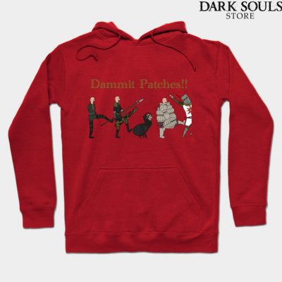 Damn It Patches Dark Souls Hoodie Red / S