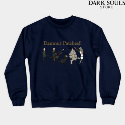 Damn It Patches Dark Souls Sweatshirt Navy Blue / S