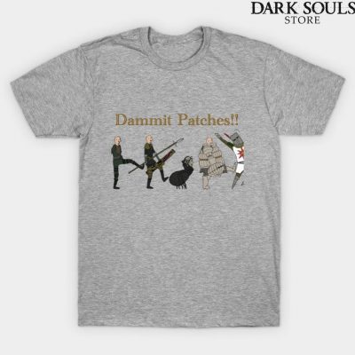 Damn It Patches Dark Souls T-Shirt Gray / S