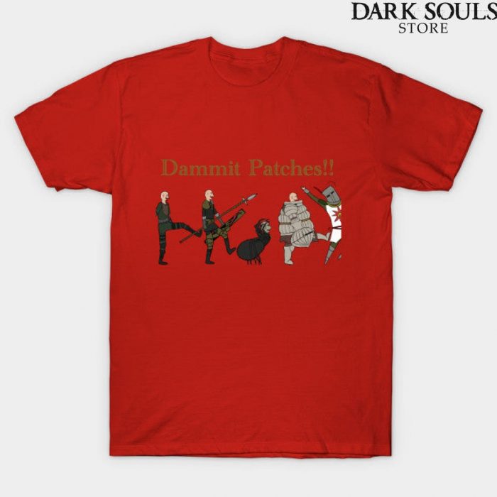 Damn It Patches Dark Souls T-Shirt Red / S