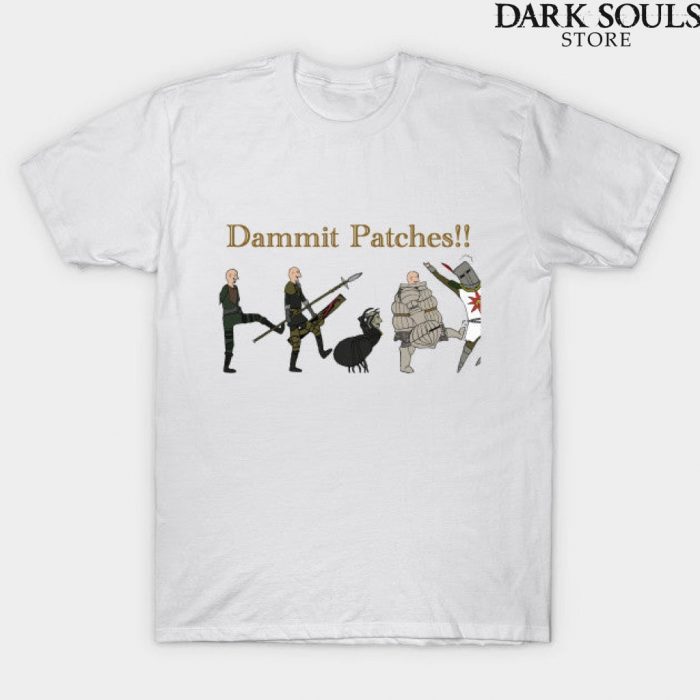 Damn It Patches Dark Souls T-Shirt White / S