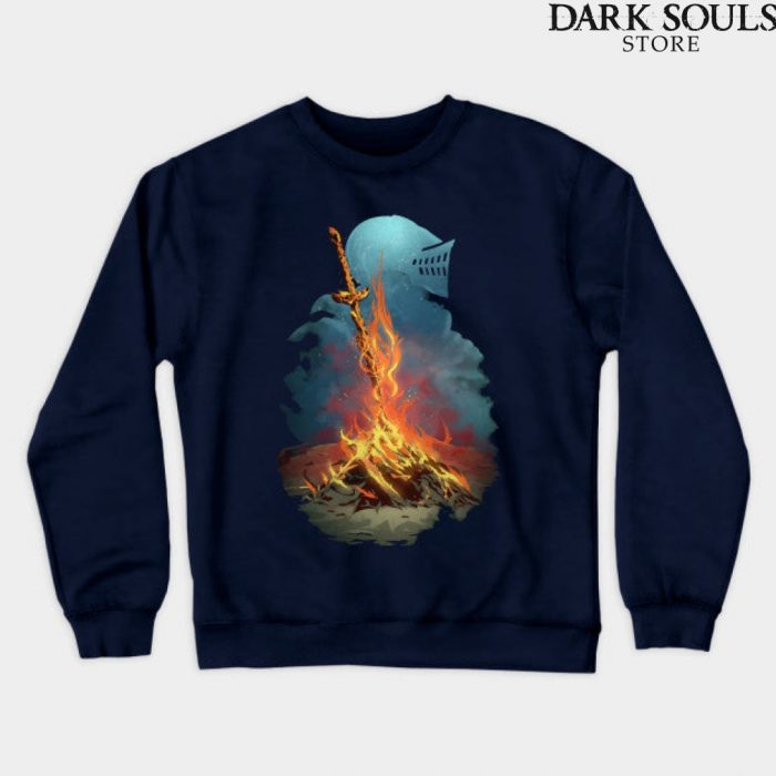 Dark Souls Bonfire Sweatshirt Navy Blue / S