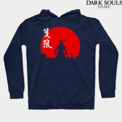 The One Armed Wolf Hoodie Navy Blue / S