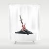 dark souls pixel bonfire shower curtains - Dark Souls Store