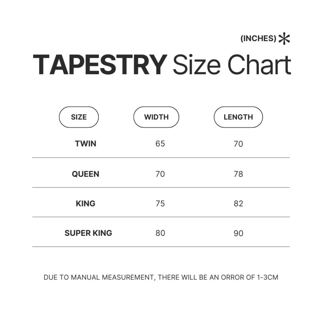 Tapestry Size Chart - Dark Souls Store