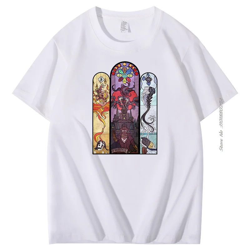 Bloodborne Dark Souls Horrible Games graphic t shirts Yharnam Stained Glass Cotton Tees Harajuku men s - Dark Souls Store